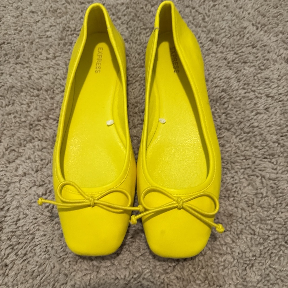 Express Bright Yellow Ballet Flats